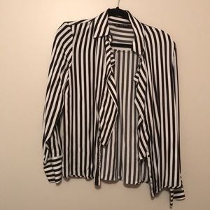 Striped Button Up Blouse